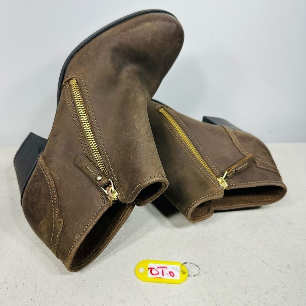 Clarks Diane Pioneer  Womens Brown Leather Zipper size 9 M